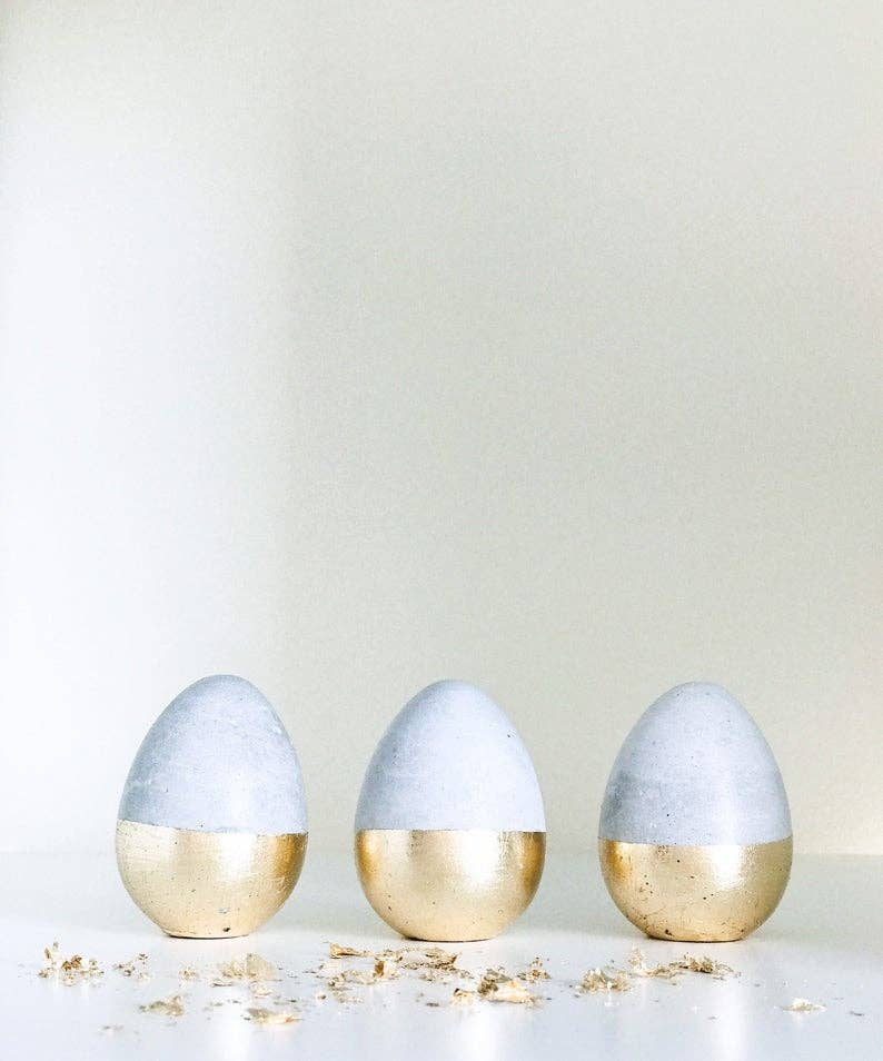 Smells Like Home Store - Easter eggs / Easter decor: Grey and gold