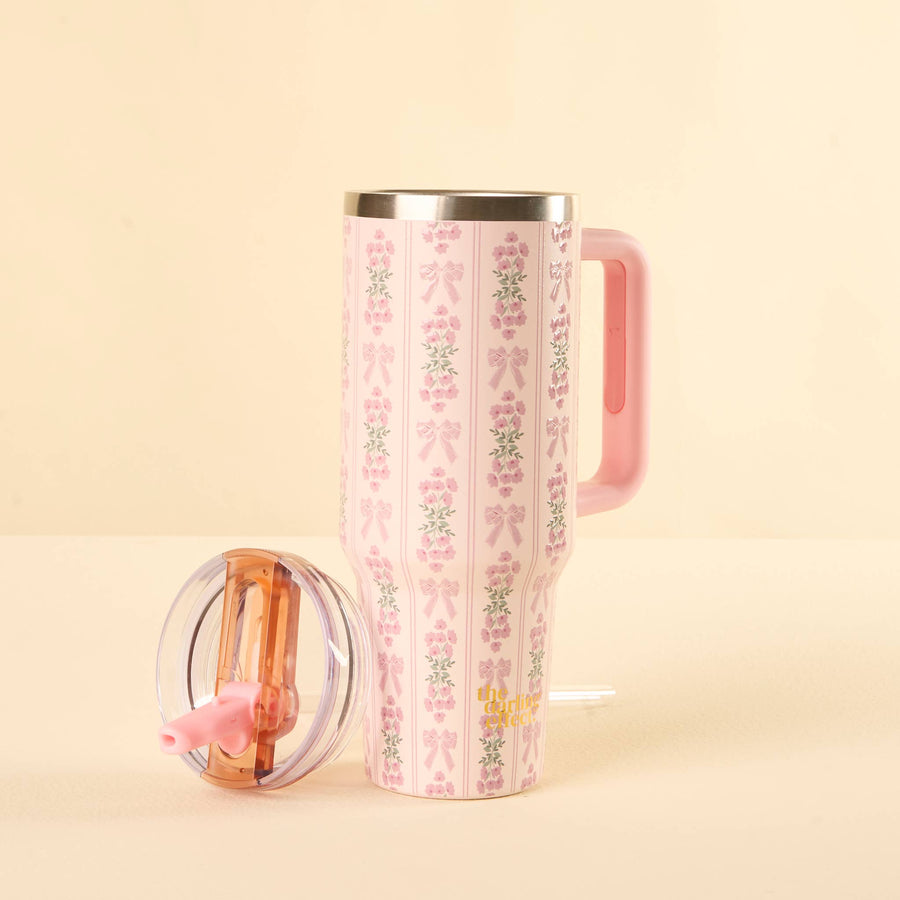 The Darling Effect - 40 oz Lifestyle Flip Straw Tumbler-Oh So Fancy Pink