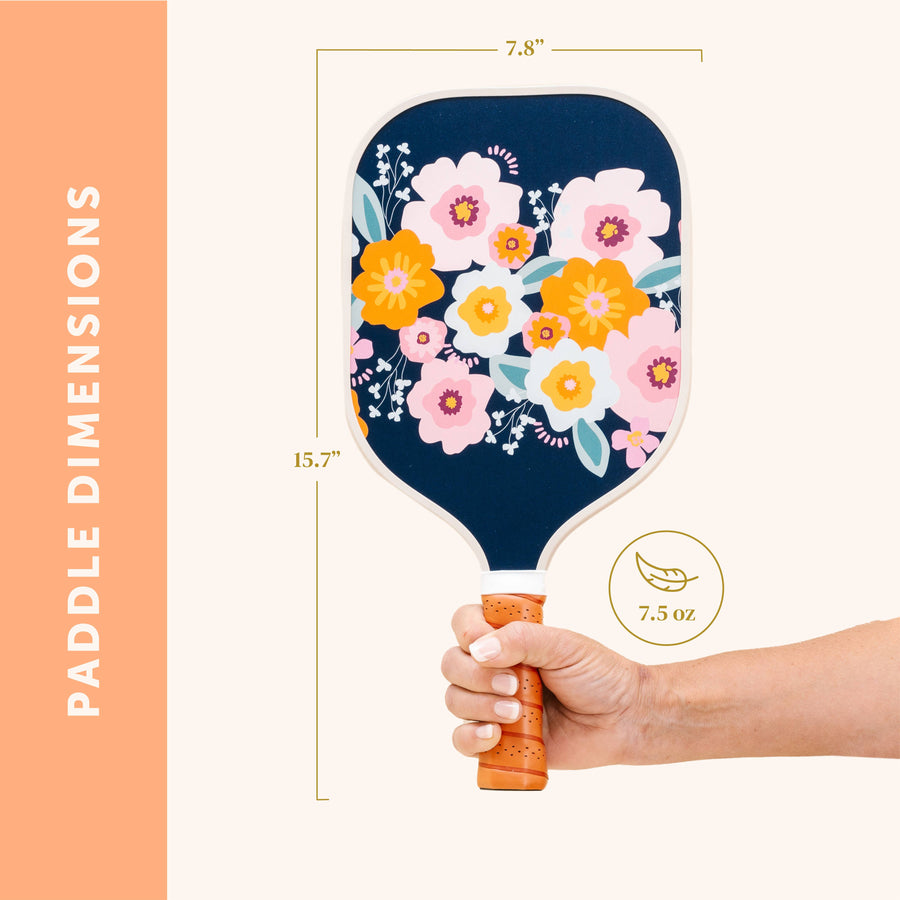 The Darling Effect - Pickleball Paddle - Bright + Bloomy Navy