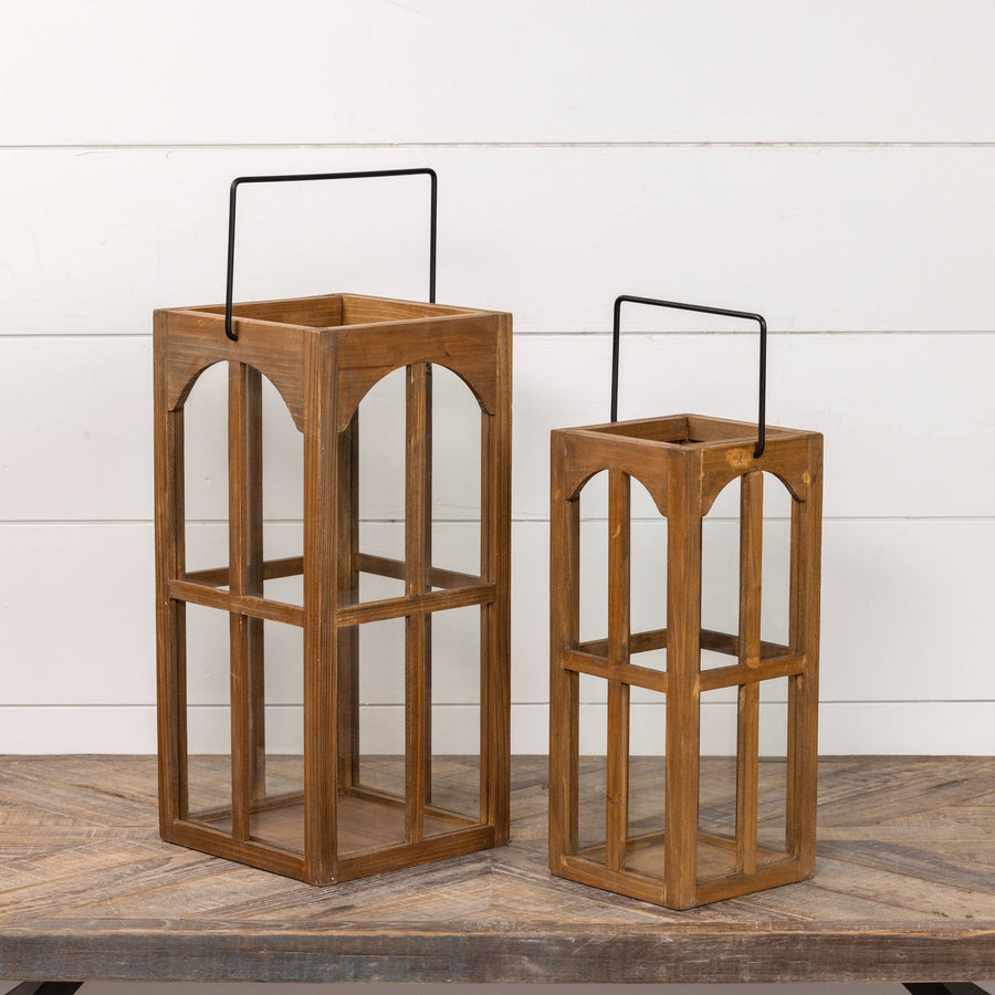 2 Arched wood Lanterns