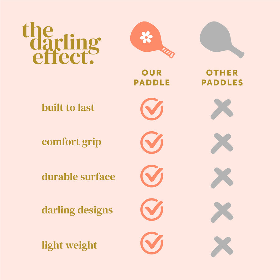 The Darling Effect - Pickleball Paddle - Lively Flora Pink