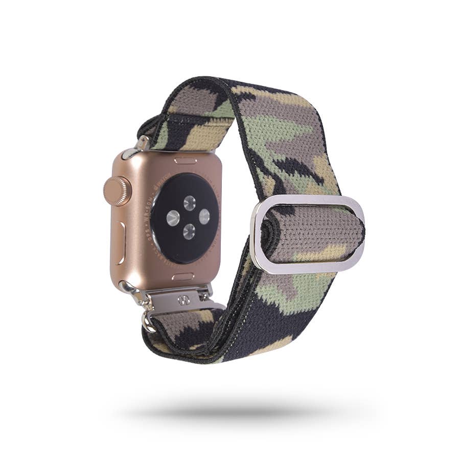 Thomas and Lee Company - Green Camouflage Nylon Apple Watch Band