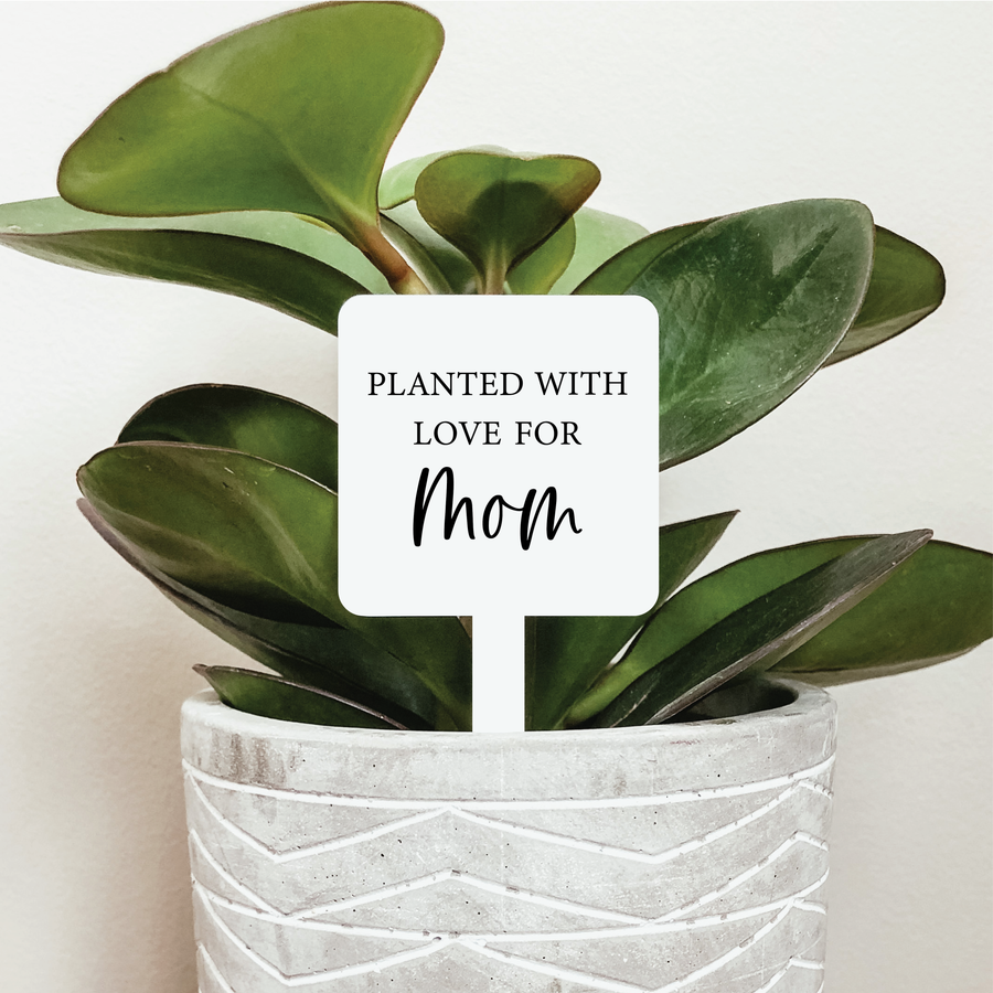 Knotty Design Co. - Planted With Love For Mom Plant Marker