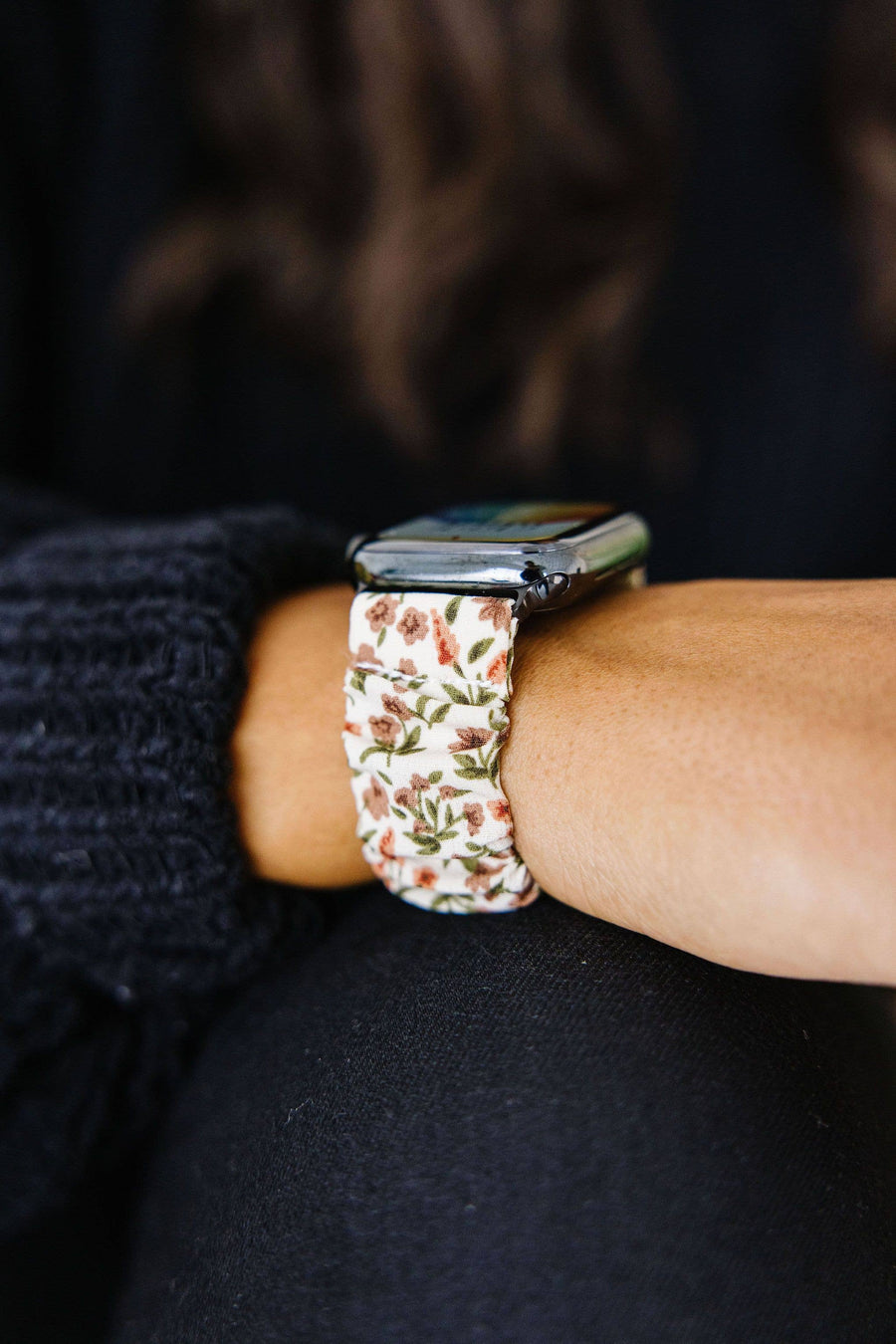 Floral Scrunchie Band | Compatible with Apple Watch