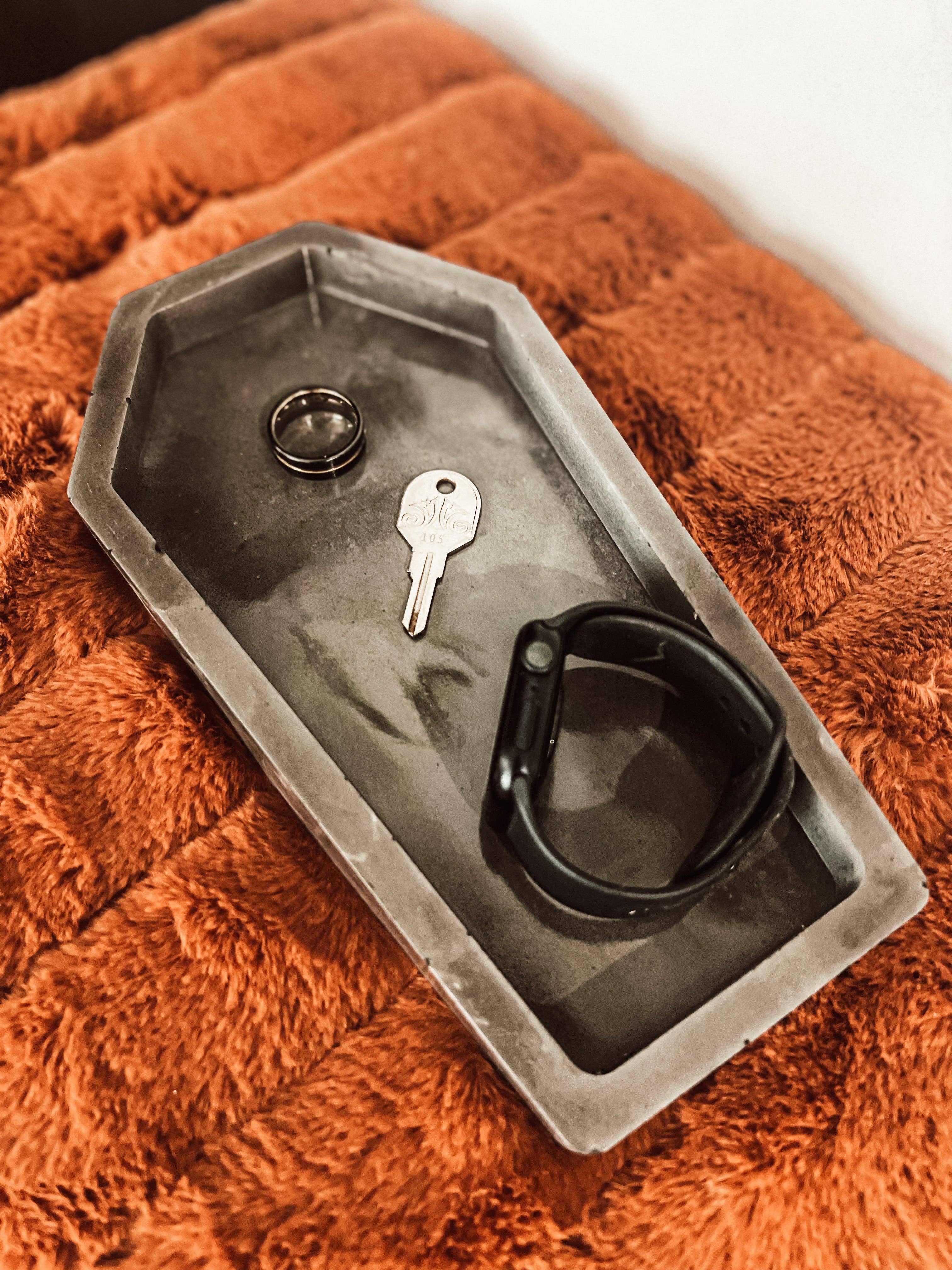 Coffin Concrete Tray LeFleur Floral Design + Events, Inc.