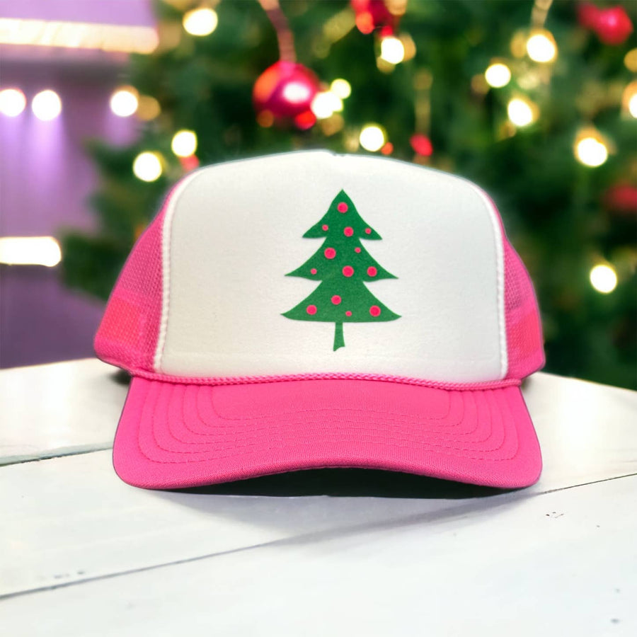 Velvet Tree White/Hot Pink Trucker